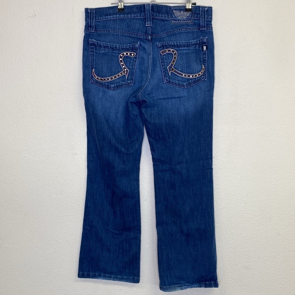 Rock & Republic Blue Straight Leg Jeans Men's Size 33 - Picture 6 of 15